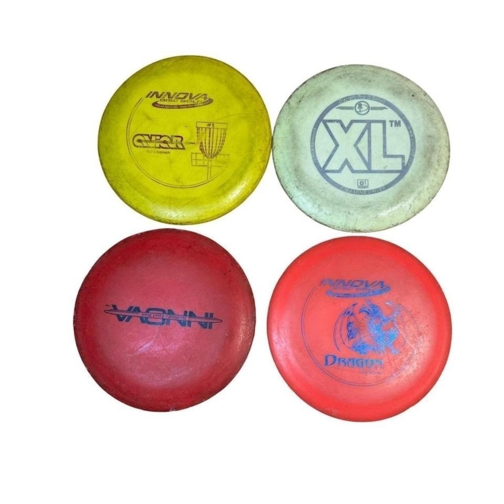 Innova Disc Golf Discs Lot of 4 Yellow Red XL Dragon Valkyrie